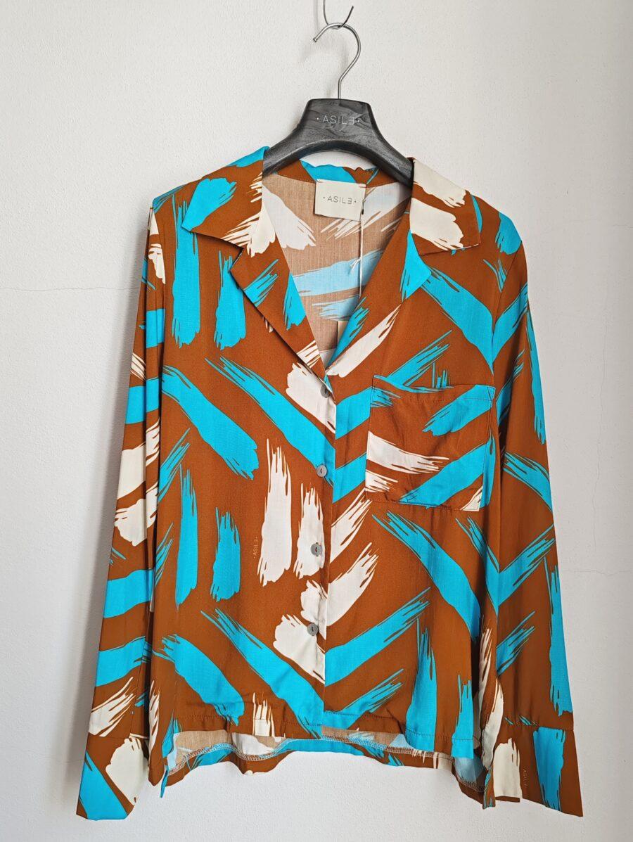 Marion Blouse Brown/Turquoise - immagine 2